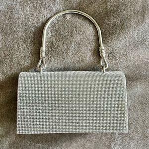 Small Silver Rhinestone Purse